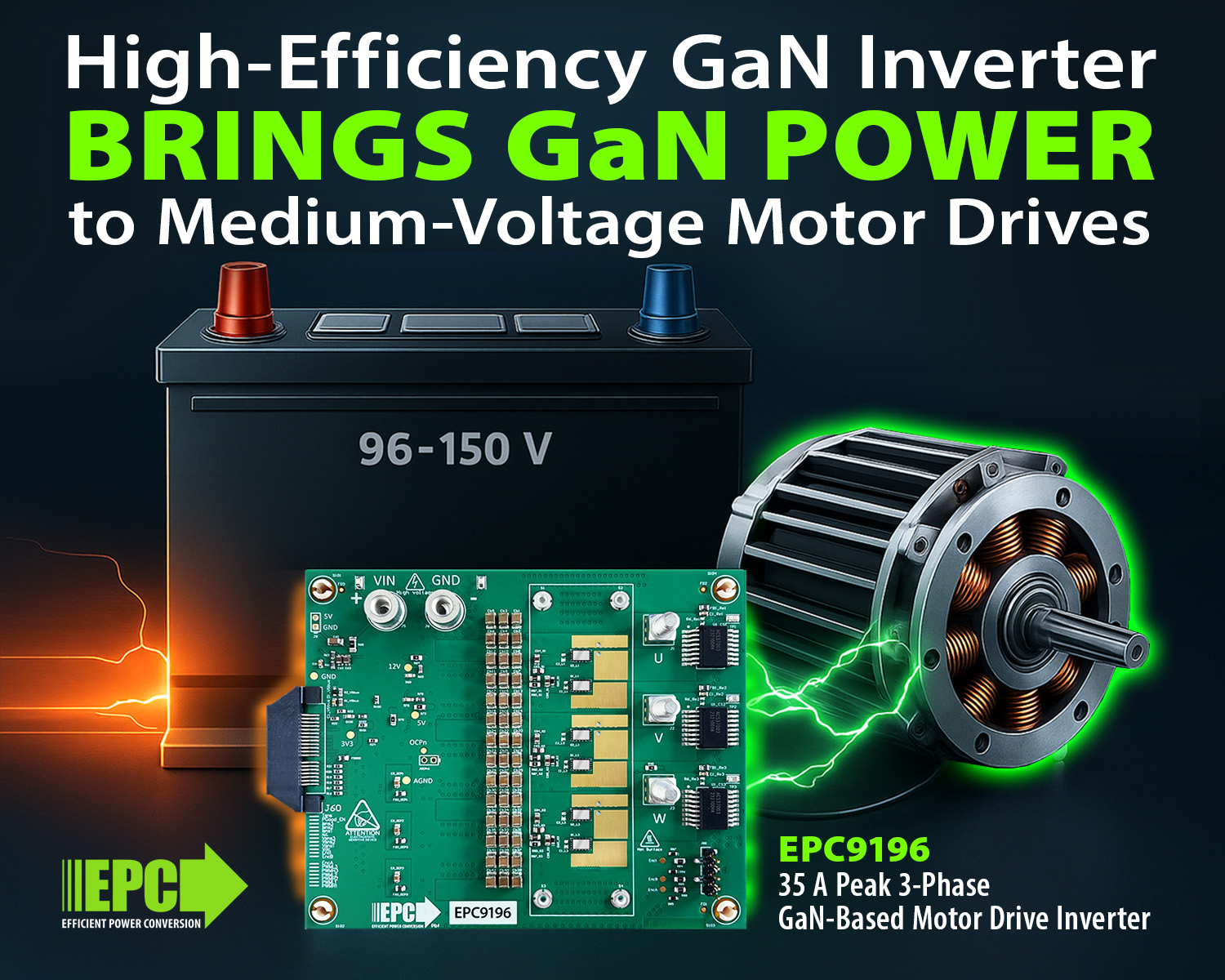 High-Efficiency GaN Inverter Brings GaN Power to Medium-Voltage Motor Drives